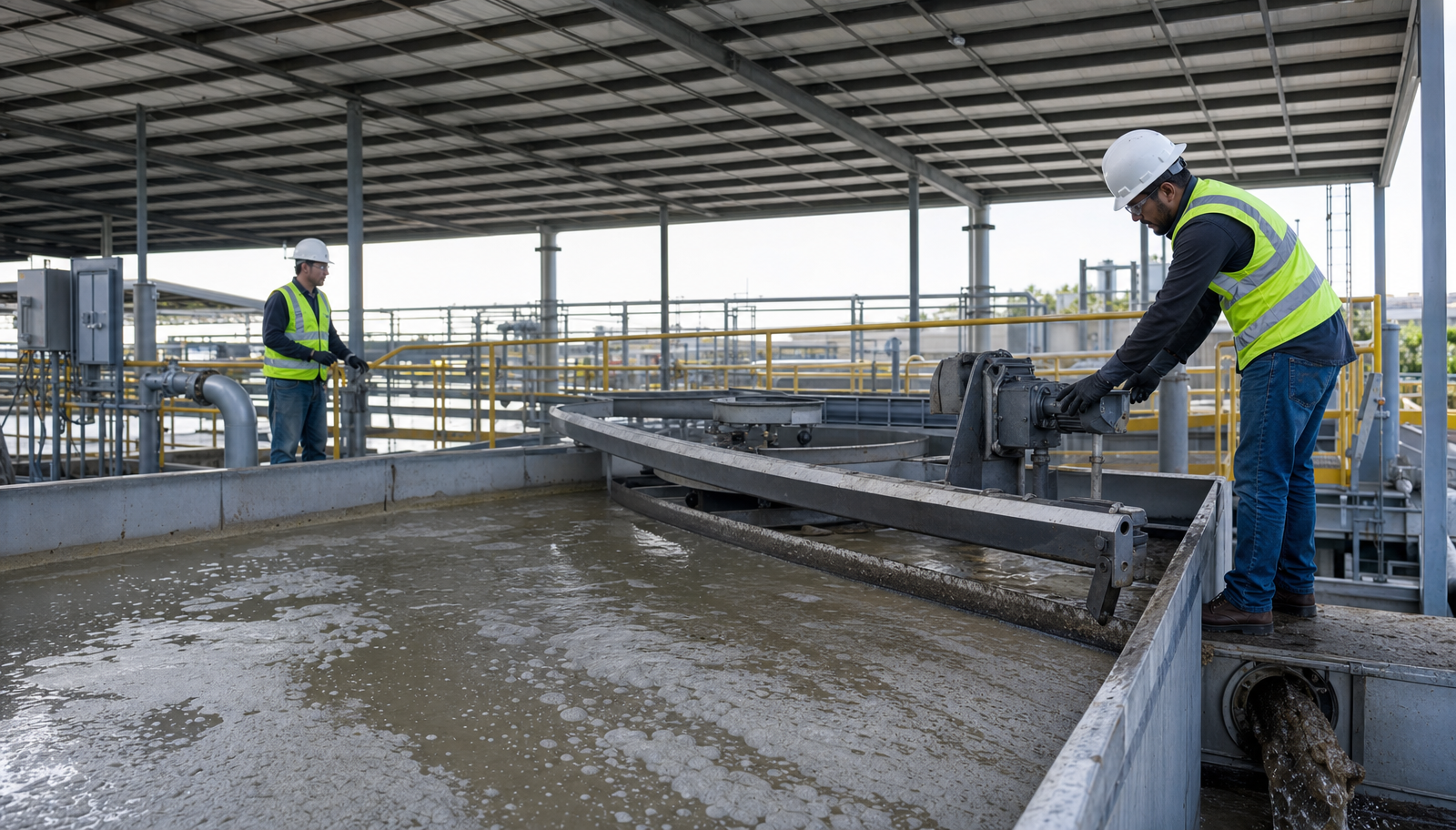 Workers carefully oversee equipment and show the same care Ozark Grease Pros provide in Fayetteville emergencies.
